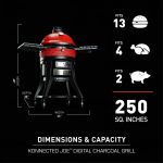 Kamado Joe Konnected Joe 18-Inch Digital Charcoal Grill and Smoker with Cart - Image 9