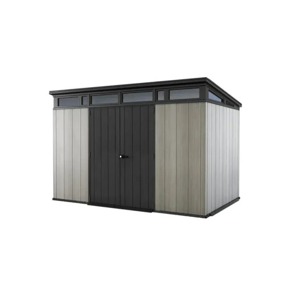 Keter Artisan 11×7 ft Grey Resin Steel-Reinforced Storage Shed - Prioka