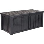 Keter Rockwood 150 Gallon Outdoor Storage Deck Box – Anthracite - Prioka