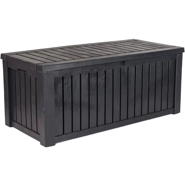 Keter Rockwood 150 Gallon Outdoor Storage Deck Box – Anthracite - Prioka