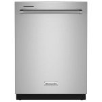 KitchenAid 24″ Fully-Integrated Built-In Dishwashers with 30 Total Wash Jets in PrintShield Stainless Steels