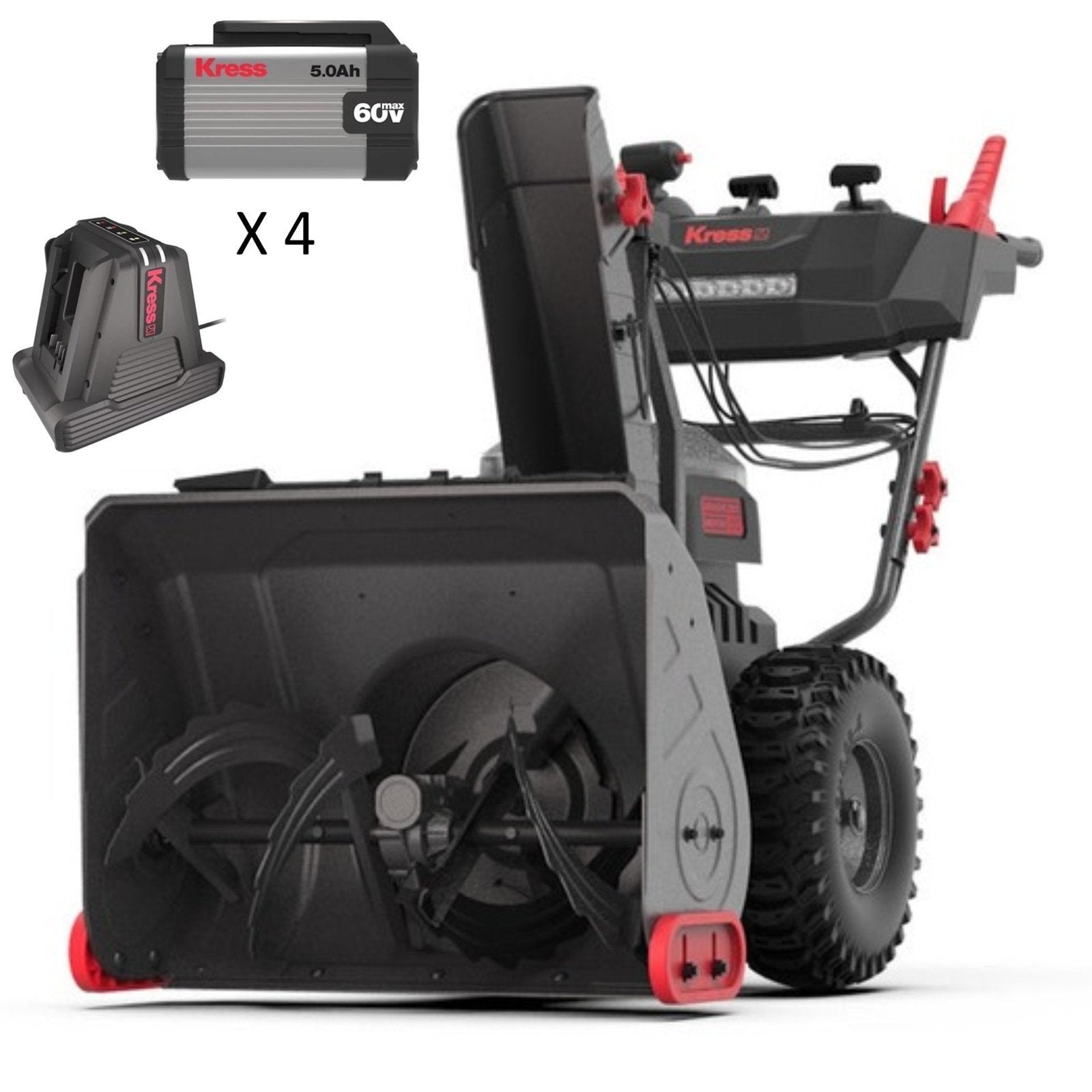 kress-kg471-60v-24-inch-2-stage-cordless-snow-thrower-kit-45ah-batteries-charger-3063198 Kress KG471 60V 24-Inch 2-Stage Cordless Snow Thrower Kit (4×5Ah Batteries & Charger) - Image 1