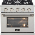 Kucht Professional 30-Inch 4.2 cu. ft. Gas Range with Convection Oven in Titanium - Prioka