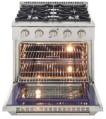 Kucht Professional 30-Inch 4.2 cu. ft. Gas Range with Convection Oven in Titanium - Image 5