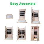 KUNSANA Far infrared sauna room,One person size, Hemlock Wooden Far Infrared Sauna for Home - Image 5