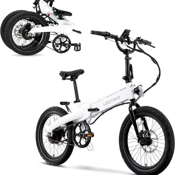 Lectric XP Lite 2.0 Long-Range Foldable Electric Commuter Bike, Arctic White - Prioka