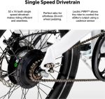 Lectric XP Lite 2.0 Long-Range Foldable Electric Commuter Bike, Arctic White - Image 4