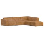 Lennox Leather Sofa with Ottoman – Sienna - Image 9