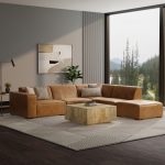 Lennox Leather Sofa with Ottoman – Sienna - Image 2