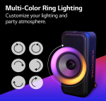 LG XBOOM XL7 Portable Tower Speaker 250W Pixel LED Lighting 20 Hrs Battery XL7S - Image 4