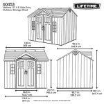 Lifetime 10 ft. x 8 ft. Outdoor Storage Shed, Gray - Image 7