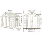 Lifetime 8 ft x 10 ft Garden Shed - Image 3