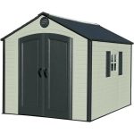 Lifetime 8 ft. x 10 ft. Outdoor Plastic Storage Shed with Floor and Windows (Model 60238) - Prioka