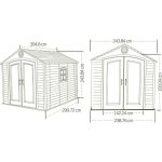 Lifetime 8 ft. x 10 ft. Outdoor Plastic Storage Shed with Floor and Windows (Model 60238) - Image 6