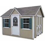 Little Cottage Co. 12 x 10 ft. Classic Wood Cottage Panelized Storage Shed Kit - Prioka