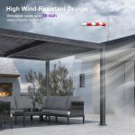 Louvered Pergola 10′ x 14′ Aluminum Pergola w/Independent Roof | 70 mph for stability, Reinforced beams add strength, Hidden drainage keeps dry, Independent louvers customize shade - Image 6