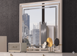 McFerran Home Furnishing B2001 Modern White & Gold Frame Bedroom Set - Image 4