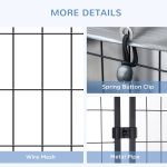 Medium-sized Outdoor Dog Kennel Galvanized Steel Fence with UV-Resistant Oxford Cloth Roof & Secure Lock 47.25" x 47.25" x 54.25" - Image 5