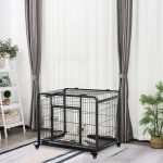 Metal Dog Crate Heavy Duty Kennel with Removable - Image 2