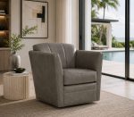 Mila Leather Swivel Chair - Image 6