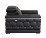 Milan Leather Seating Set – Black - Image 5