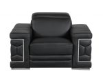 Milan Leather Seating Set – Black - Image 8