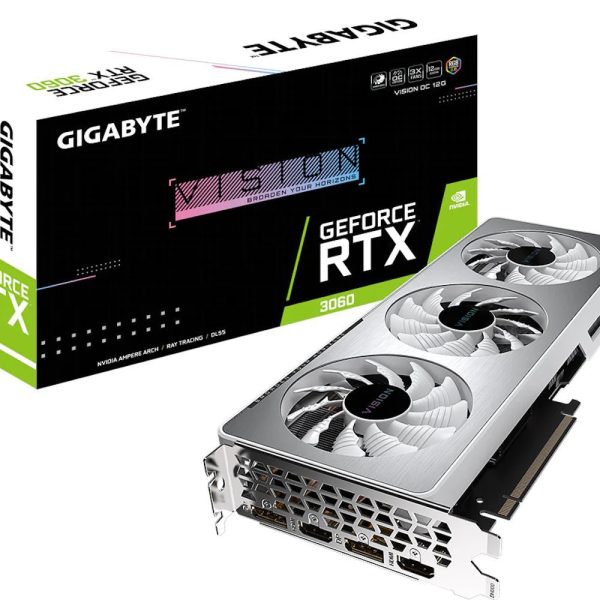 NVIDIA GIGABYTE GeForce RTX 3060 VISION (rev. 2.0) 12G OC LHR Graphics Card (GV-N3060VISION OC-12GD Rev2) - Prioka