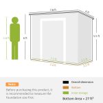 Outsunny 8′ x 4′ Outdoor Storage Shed Light Brown Resin - Image 7
