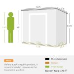 Outsunny 8’×4′ Outdoor Storage Shed Light Brown Resin - Image 7