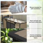 Outsunny 8’×4′ Outdoor Storage Shed Light Brown Resin - Image 6