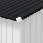 Outsunny Outdoor Storage Shed White 11′ x 13′ Galvanized Steel - Image 10