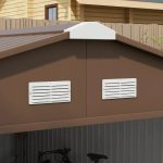 Outsunny Outdoor Storage Shed Yellow 11’×13′ Galvanized Steel - Image 4
