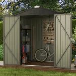 Patiowell 10 ft. W x 12 ft. D Galvanized Steel Outdoor Storage Shed, 119 sq. ft. - Image 4