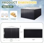 Patiowell 10 x 12 ft. Metal Outdoor Storage Shed, 119 sq. ft. - Image 3