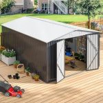 Patiowell 10 x 12 ft. Metal Outdoor Storage Shed, 119 sq. ft. - Image 7