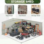 Patiowell 10 x 12 ft. Metal Outdoor Storage Shed, 119 sq. ft. - Image 6