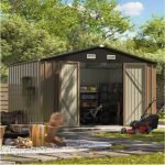 Patiowell 10×8 ft Metal Outdoor Storage Shed with Windows - Image 3