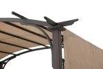 Pergola, Outdoor Steel Arched Pergola with Adjustable Canopy - Image 7