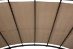 Pergola, Outdoor Steel Arched Pergola with Adjustable Canopy - Image 5
