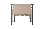 Pergola, Outdoor Steel Arched Pergola with Adjustable Canopy - Image 2