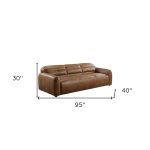Phillips Leather Sofa – Dark Brown - Image 3