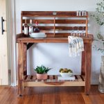 Potting Table/Bench/Serving Bar - Acacia Wood - Image 2