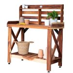 Potting Table/Bench/Serving Bar - Acacia Wood - Image 3