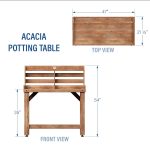 Potting Table/Bench/Serving Bar - Acacia Wood - Image 7