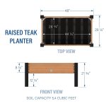Raised Planter 100% Authentic Teak Wood - Image 7