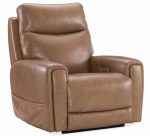 Raze Leather Power Lift Recliner With Articulating Headrest And Lumbar In Light Brown - Image 5