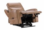 Raze Leather Power Lift Recliner With Articulating Headrest And Lumbar In Light Brown - Image 6
