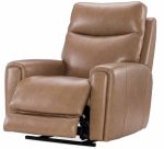 Raze Leather Power Lift Recliner With Articulating Headrest And Lumbar In Light Brown - Image 8