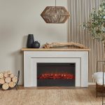 Real Flame Malie 68″ Electric Fireplace with Mantel & Remote Control - Image 6