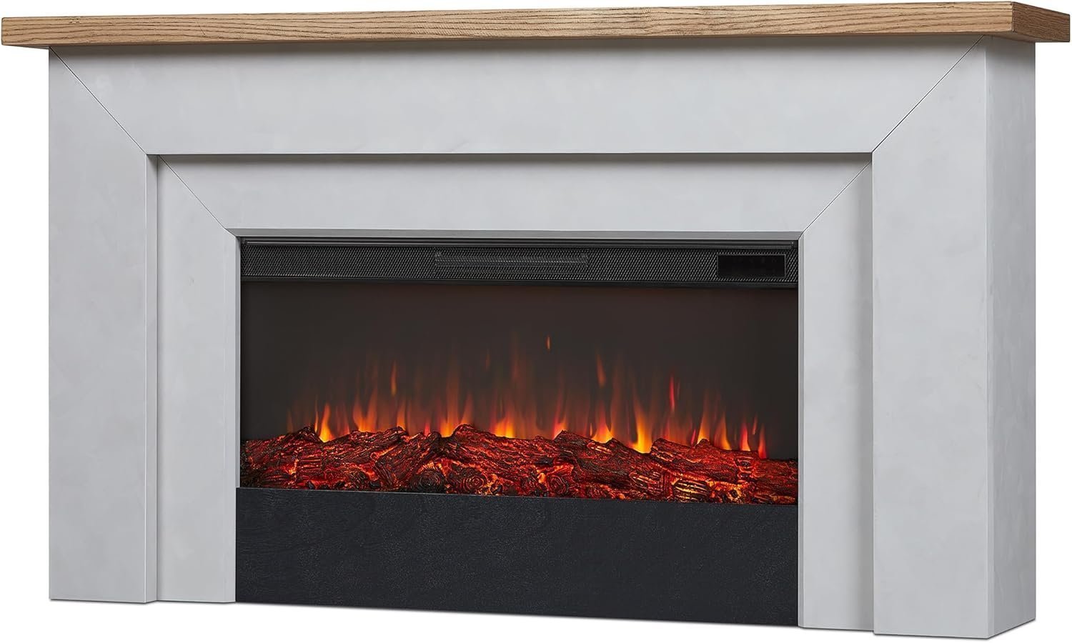real-flame-malie-68-electric-fireplace-with-mantel-remote-control-8340513 Real Flame Malie 68″ Electric Fireplace with Mantel & Remote Control - Image 1